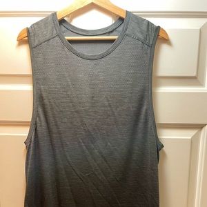 Lulu Metal Vent Tech Tank Top Heathered grey